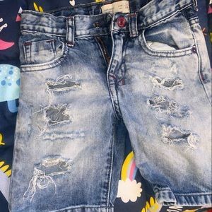Zara Boys Distressed Shorts 5 Boys